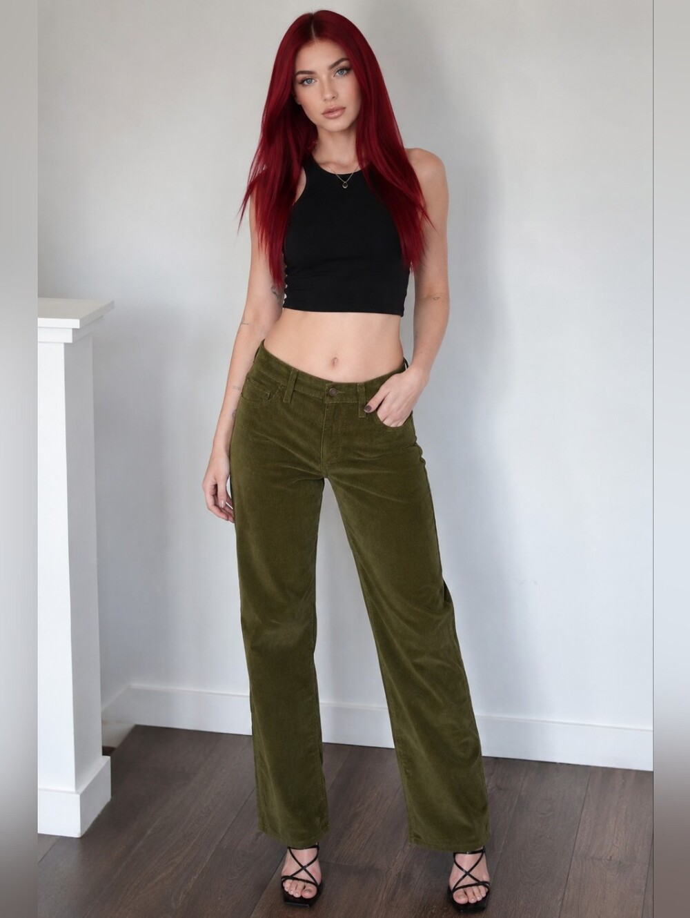 Levi’s Baggy Dad Corduroy Jeans 34 Ivy Green 90s Wide Leg Grunge Utility Skater